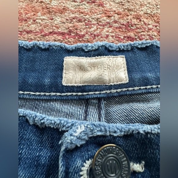 MOTHER The Double Fray Charmer Skinny Jeans Distressed Med Wash Size 27 - Picture 5 of 8